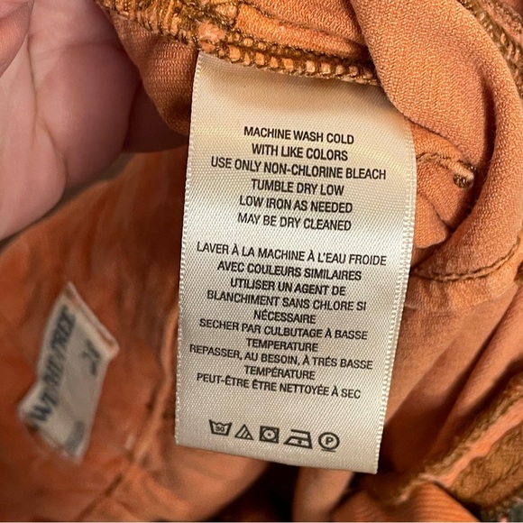 Free People We The Free Jayde Corduroy High Rise Flare Jeans in Burnt Orange 28 - Picture 11 of 13